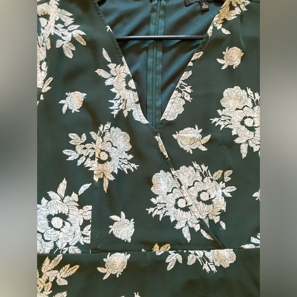 LULUS GREEN FLORAL MINI DRESS - Picture 5 of 14